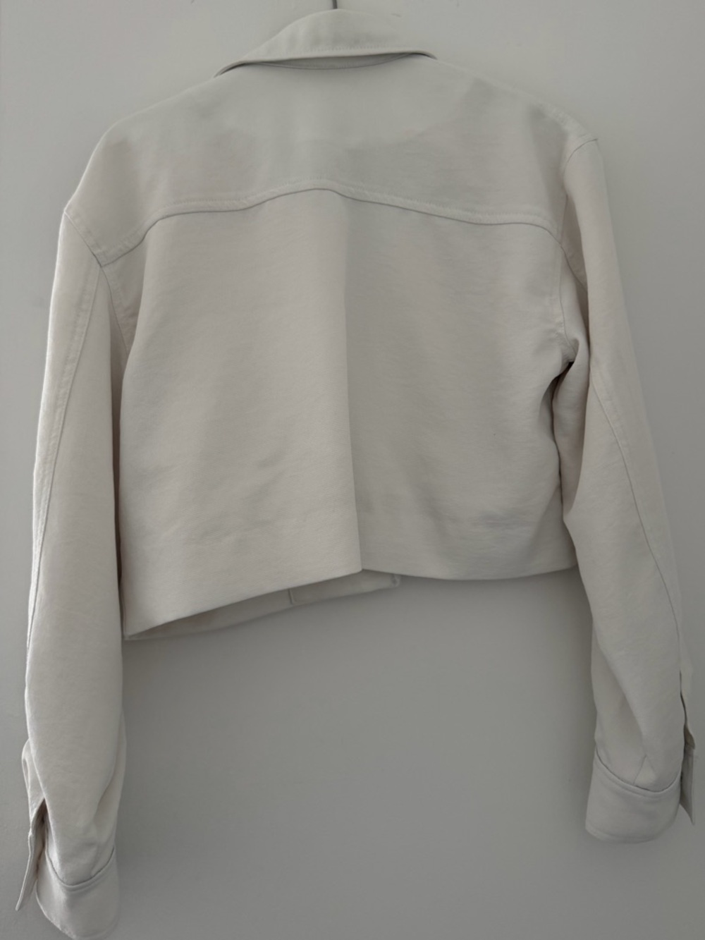 Aritzia Wilfred Cream Little Cropped Jacket Button-Front - Picture 5 of 6